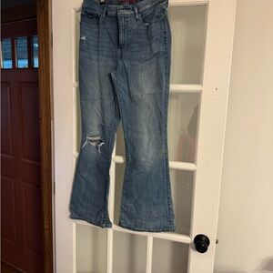 Lucky Brand Distressed Blue Flare Jeans